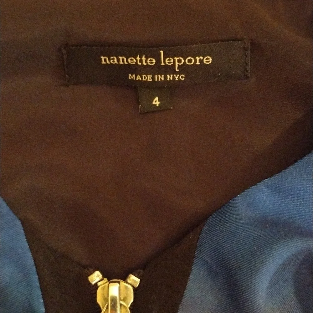 VTG NANETTE LEPORE Floral Print Peplum Zip-Up Vest, Size 4, Multicolored